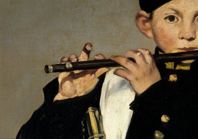 En flöjtspelare. Detalj. Målning av Edouard Manet av Édouard Manet