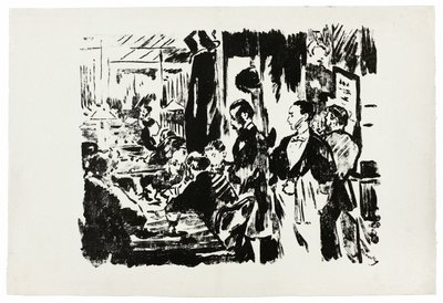 På caféet (opublicerad tallrik) av Édouard Manet