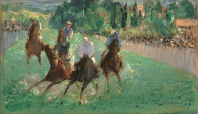 Vid loppen, ca. 1875. av Édouard Manet
