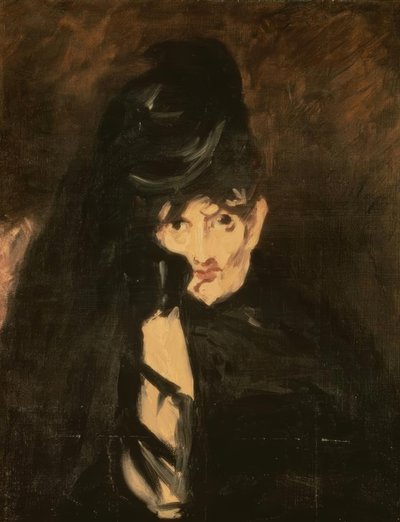Berthe Morisot i sorghatt med lång slöja av Édouard Manet