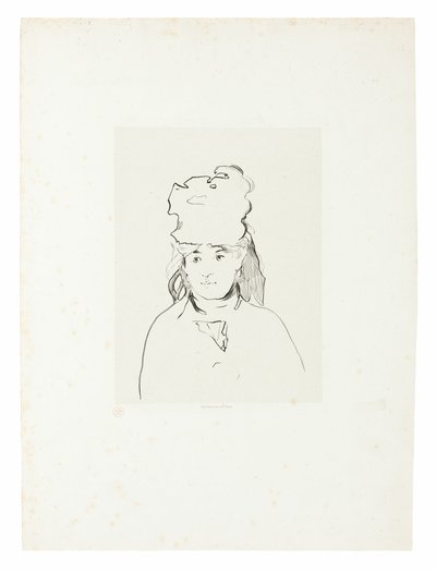 Berthe Morisot i silhuett av Édouard Manet