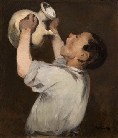 Pojke med kanna (La Régalade) av Édouard Manet
