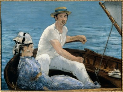 Med båt Målning av Edouard Manet (1832-1883) 1874 Sön. 0,97 X 1,30 m. New York. Metropolitan Museum av Édouard Manet