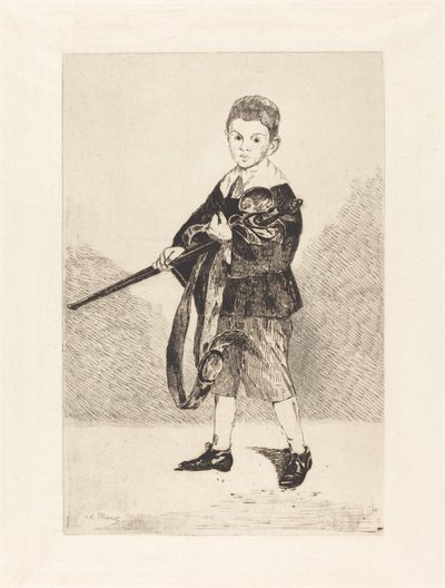 Barn med svärd, vänt till vänster av Édouard Manet