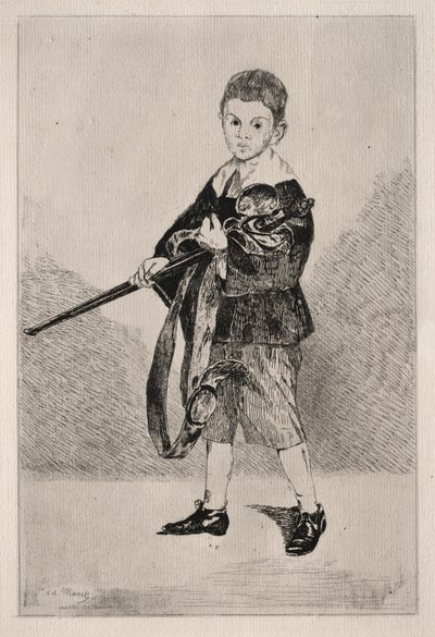 Barn med svärd, vänt till vänster. av Édouard Manet