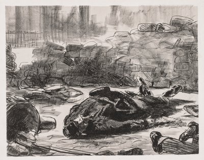 Inbördeskrigsscenen i Paris kommun, 1871. av Édouard Manet