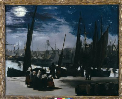 Månsken i Boulognes hamn av Édouard Manet