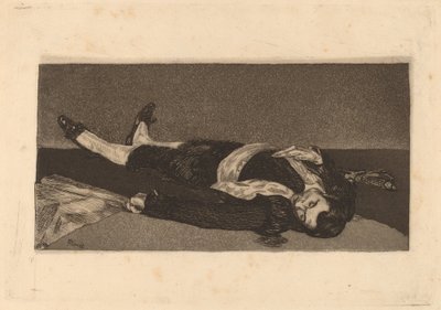 Död Toreador Bullfighter mort, 1868. av Édouard Manet