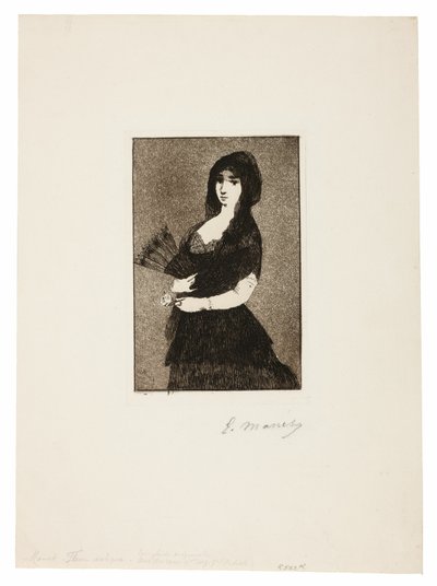 Exotisk blomma (kvinna i en mantilla) av Édouard Manet