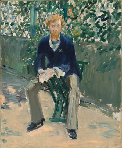 George Moore i konstnärens trädgård, ca. 1879. av Édouard Manet