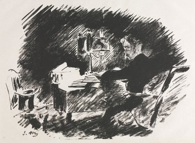 Illustration till The Raven av Edgar Allan Poe av Édouard Manet