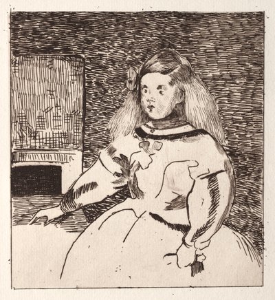 Infanta Margarita, efter Velázquez av Édouard Manet