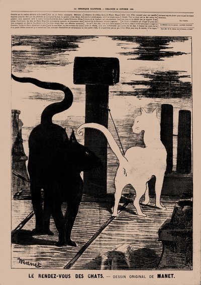 Katternas möte, 1869. av Édouard Manet
