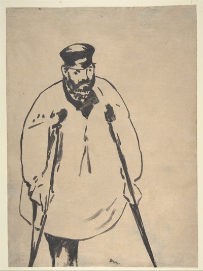 Manet - En man på kryckor, 1878 av Édouard Manet
