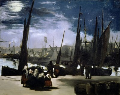 Månsken i Boulognes hamn, 1868 av Édouard Manet