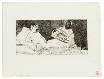 Olympia (publicerad skylt) av Édouard Manet