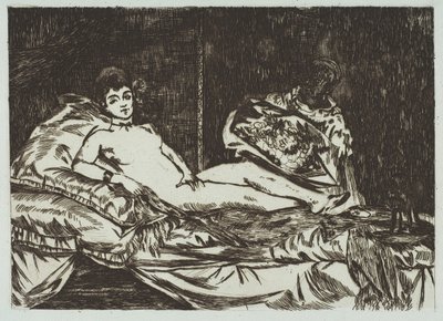 Olympia stor tallrik, januari-maj 1867. av Édouard Manet