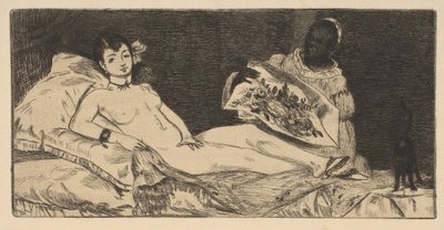 Olympia tallrik, 1867. av Édouard Manet