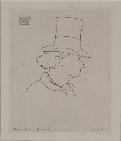 Porträtt av Baudelaire av Édouard Manet