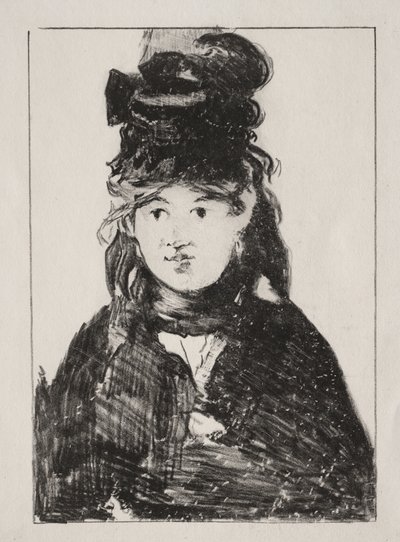Porträtt av Berthe Morisot av Édouard Manet