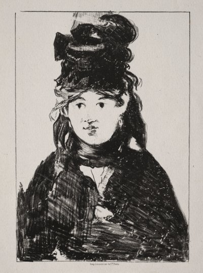 Porträtt av Berthe Morisot av Édouard Manet