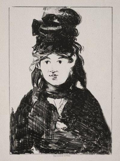 Porträtt av Berthe Morisot, 1872. av Édouard Manet
