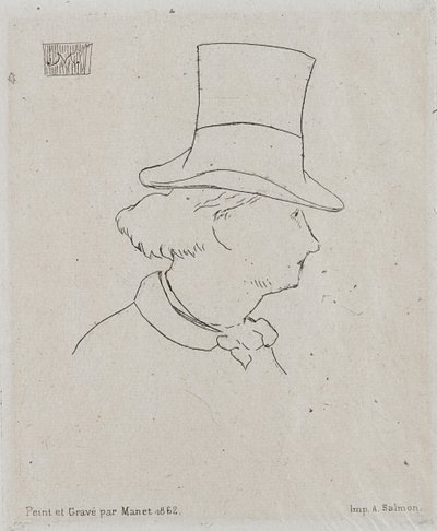 Porträtt av Charles Baudelaire 1821-1867. av Édouard Manet