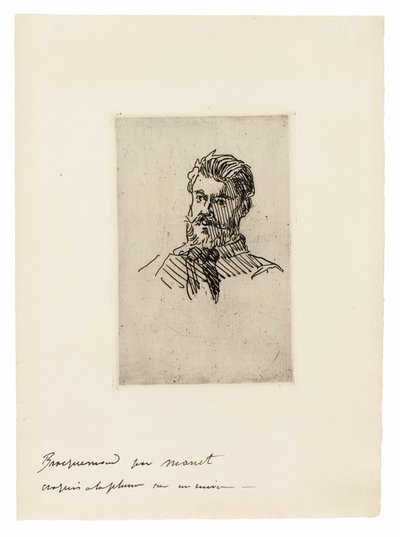 Porträtt av Felix Bracquemond av Édouard Manet