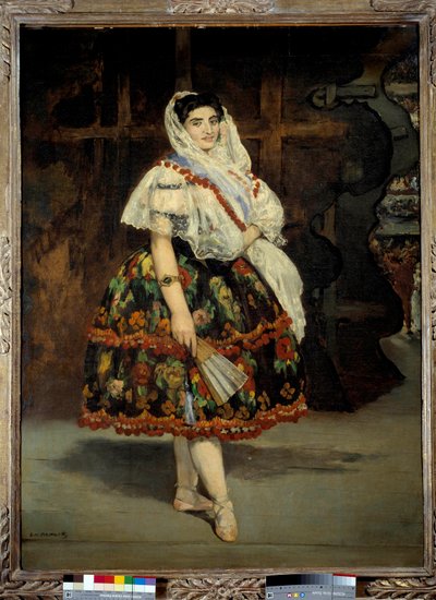 Porträtt av Lola de Valencia Dansaren Lola Melea är representerad i en traditionell spansk kostym. Målning av Edouard Manet (1832-1883) 1862 Dim. 1,23x0,92 m Paris, Musee d