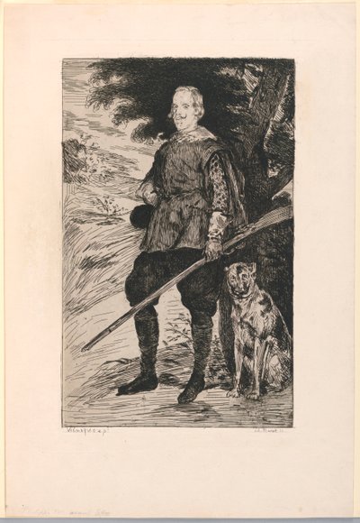 Porträtt av Filip IV, kung av Spanien, efter Diego Velazquez av Édouard Manet