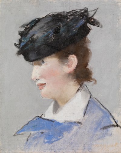 Porträtt av en dam, ca 1882-83 (pastell på grundmålad linneduk) av Édouard Manet