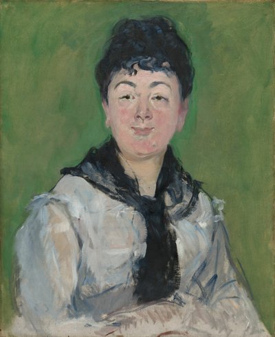 Porträtt av en kvinna med en svart Fichu, ca. 1878. av Édouard Manet