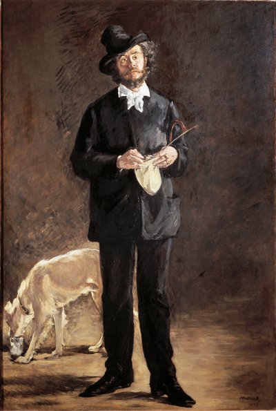 Porträtt av poeten, målaren och skulptören Gilbert-Marcellin Desboutin (Gilbert Marcelin) av Édouard Manet