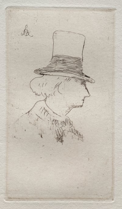 Profil Porträtt av Charles Baudelaire av Édouard Manet
