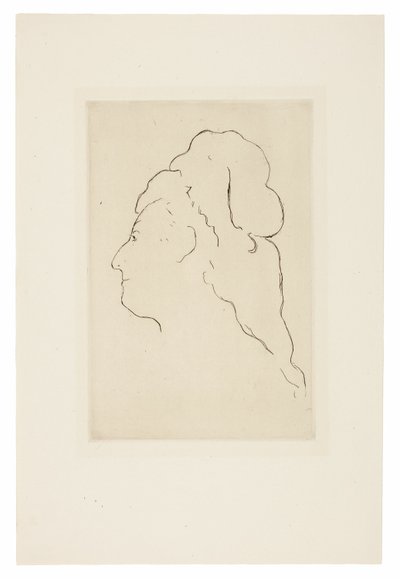 Profil av Eva Gonzales, Vänstervänd av Édouard Manet