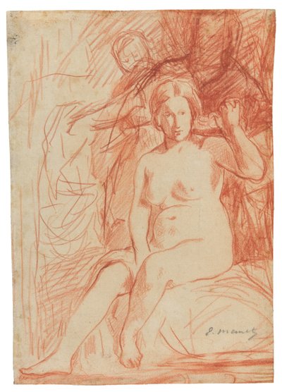 Sittande naken av Édouard Manet