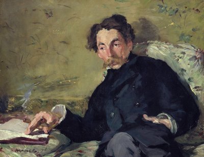 Stephane Mallarme (1842-98) 1876 (olja på duk) av Édouard Manet
