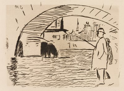 Brons båge, plansch 6 från Le Fleuve av Édouard Manet