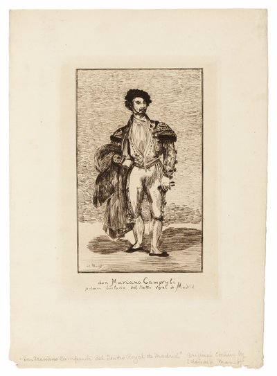 Balettdansaren (Don Mariano Camprubi) av Édouard Manet