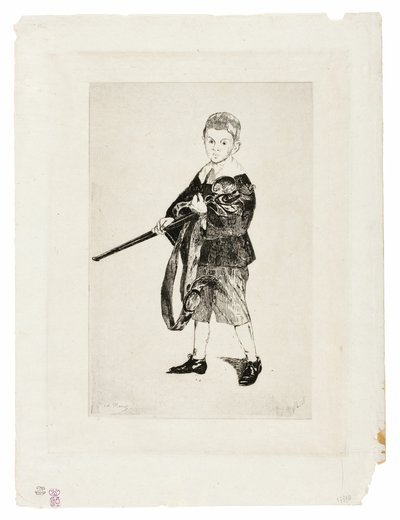 Pojken med svärdet, vänd åt vänster III av Édouard Manet