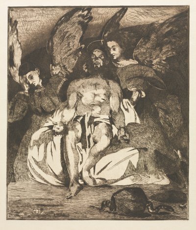 Den döde Kristus med änglar av Édouard Manet