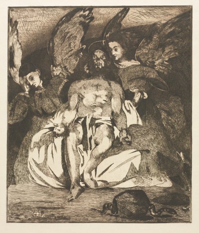 Den döde Kristus med änglar, 1866-1867. av Édouard Manet