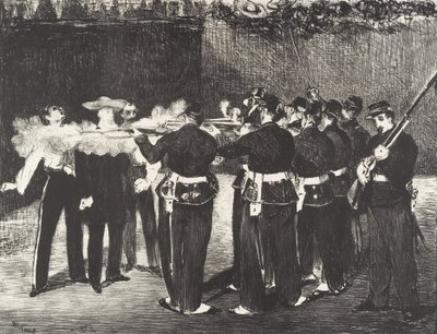 Avrättningen av kejsar Maximilian Avrättningen av Maximilian, 1868. av Édouard Manet