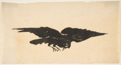 The Flying Raven, Ex Libris för The Raven av Edgar Allan Poe, 1875. av Édouard Manet