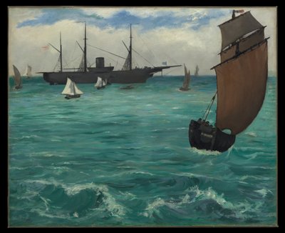 ”Kearsarge” vid Boulogne av Édouard Manet
