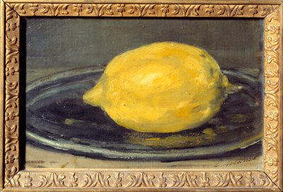 Citronmålningen av Edouard Manet (1832-1883). 1880. Sön. 0,14x0,22 m Paris. Musee d