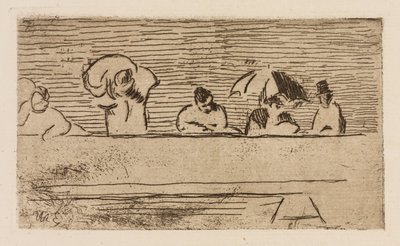 Brons parapet, plansch 5 från Le Fleuve av Édouard Manet
