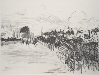 The Races Les Courses, 1865-72, publicerad 1884. av Édouard Manet