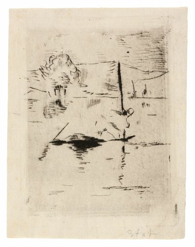 Floden i slätten av Édouard Manet