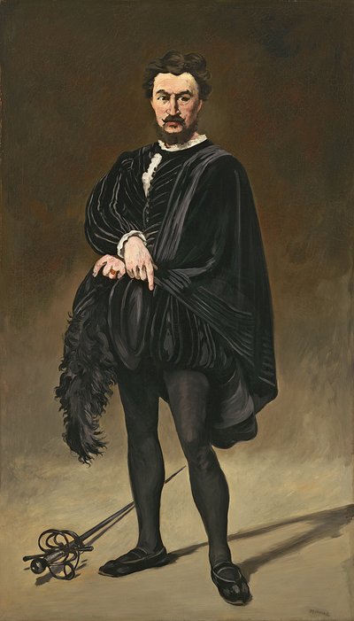 The Tragedian Actor (Rouviere som Hamlet) av Édouard Manet